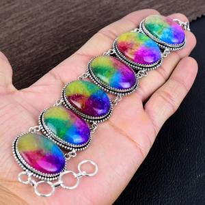 Solar Quartz Gemstone <b>Bracelet</b> 925 Sterling <b>Silver</b> Boho Jewelry Handmade Crystal <b>Bracelet</b> Unique Spiritual Gift For Women - Product Image 5