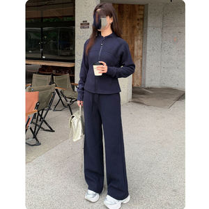 Conjunto Deportivo Casual de 2 Piezas para Mujer de Calidad Premium: Sudadera con Capucha y Chaqueta con Cremallera para Otoño/Invierno, Fabricante de Ropa Deportiva - Product Image 5