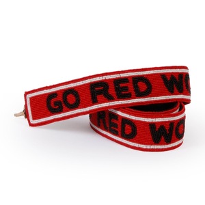 SIC EM luxury Beaded Purse Strap Bag Strap Go <b>Big</b> Red Strap Customised Strap with Detachable Hooks Personalized Beaded Handbag - Product Image 4