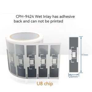 ASIALI UHF RFID Tag 915MHz Modèle 9424 Étiquette adhésive longue portée Version PET imprimable Contrôle d'accès Produit Puce U8/U9 Passive - Product Image 3