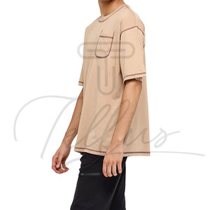 Wholesale OEM Heavyweight Regular Fit 100% Cotton Knitted Sporty <b>Men's</b> Custom T-<b>shirt</b> Custom Logo Hot Selling T-<b>Shirts</b> - Product Image 3
