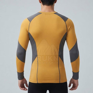 Top Selling <b>Men</b> Compression <b>Shirt</b> Long Sleeve Sportswear Athletic Fit Quick Dry <b>Stretch</b> Eco-Friendly Customizable Workout - Product Image 4