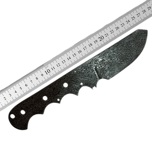 Cuchillo Táctico de Acero de Damasco con Ranura para el Dedo, Hoja para Fabricación de Cuchillos Personalizados, Cuchilla Utilitaria de Caza, Venta al por Mayor en EE. UU. y Europa - Product Image 6
