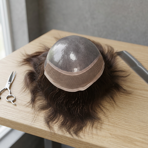 ทูเป้ผมแท้แบบเต็มศีรษะและแบบ PU Base Remy Hair ผมตรงอินเดีย ฐานผิวหนัง ทรงตรงกลาง ความหนาแน่น 100% ไร้รอยต่อ - Product Image 5