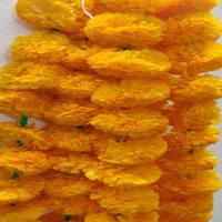 Bunga Marigold Oranye Realistis Baru, Tampilan Alami, Rangkaian Bunga Pernikahan, Daun, Buah Buatan, Hari Ibu