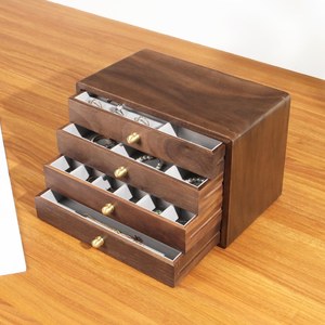 Premium Quality Customizable Handcrafted Wooden Jewellery Box with Velvet Lining Multi Compartments Rings <b>Necklaces</b> <b>Storage</b> - Product Image 3