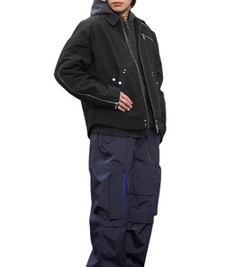 2024 usine personnalisée nouvelle automne décontracté tendance hommes Streetwear toile travailleur veste pour homme - Product Image 3