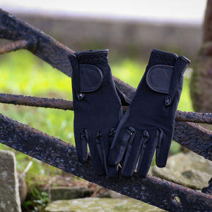 Gants d'équitation en cuir sur mesure faciles à porter pour hommes - Durables, antidérapants et imperméables, logo, couleur et taille personnalisés - Product Image 2