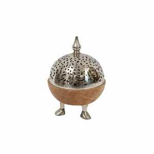 Quemador de Incienso de Metal y Madera de Diseño Único, Quemador de Incienso Clásico Bakhoor, Quemador de Incienso de Moda, Uso Regular, Calidad de Exportación - Product Image 2