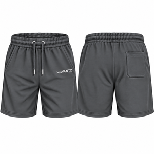 Pantalones Cortos Personalizados de Felpa Francesa Premium para Hombre, con Cordón, Cintura Elástica, Bolsillos Laterales, Impresión Personalizada, Transpirables - Product Image 1