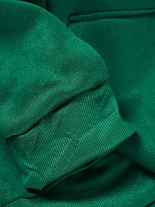 Sudadera con Capucha Verde Unisex, Oversize, de Forro Polar, Casual, con Bolsillos, Manga Larga, para Otoño, Color Sólido, Tejido Liso - Product Image 4