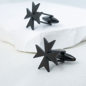 Mancuernillas Personalizadas con Cruz de Malta, Tono Dorado, Cruz de Ocho Puntas, Accesorios Formales para Camisa de Hombre, Regalo de Boda - Product Image 2