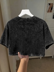 Top corto de alta calidad para mujer, venta al por mayor, camiseta holgada, top corto para mujer. - Product Image 2