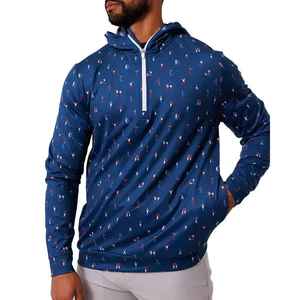 Sudadera Deportiva para Hombre OEM con Cierre de Cremallera en el Cuello, Logotipo Personalizado Bordado, Estampado y Diseño de Paneles, para Otoño - Product Image 5