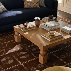 Modern Minimalist <b>Oak</b> Wooden Coffee Table Handmade Living Room Furniture Natural Finish Square Design Non-Foldable 3-Year - Product Image 6