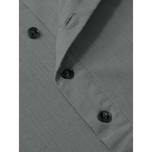 Brushed Wool <b>Men</b> <b>Shirt</b> Solid Color Woven Casual Top Long Sleeve Warm <b>Winter</b> Outerwear Button Down Classic Garment - Product Image 3