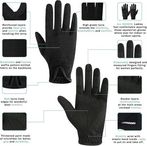 Women Horse Riding Gloves Ladies Laser Flower Pattern Anti-Slip <b>Equestrian</b> Stretchable Gloves - Product Image 3