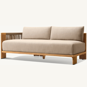 Best-selling teak wood with a simple modern style suitable <b>for</b> indoor use with two seats and armrests equipped with soft foam - Product Image 3