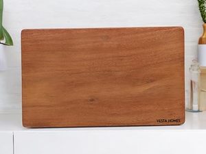 Tabla de cortar rectangular de madera con mango de madera, ecológica, con veta natural, 1.5 cm de grosor, apta para lavavajillas. - Product Image 3