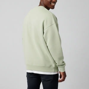 Sudadera Oversize Personalizada de Alta Calidad para Hombre, Bordada, de Algodón, Cuello Redondo, Estilo Urbano, Hombros Caídos, Lisa, de Felpa - Product Image 6