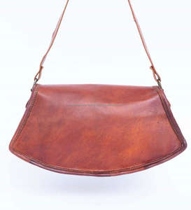 Sac à bandoulière en cuir de chèvre véritable vintage pour femmes Sac à bandoulière de grande capacité Sacoche de voyage pour femmes Toile Logo de bureau - Product Image 2