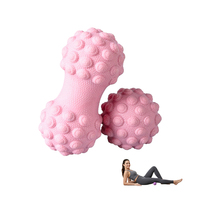 Ballon de massage et rouleau en forme d'arachide pour la relaxation musculaire des pieds, des plantaires, du dos, des épaules et du cou – Outil de yoga et de fitness en gros