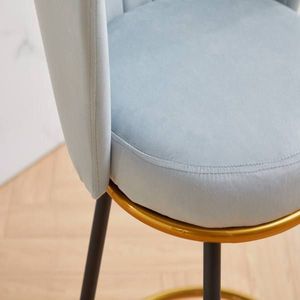 Ensemble de 2 tabourets de bar à hauteur de comptoir, pivotants à 360 degrés, avec dossiers rembourrés, pieds en métal, hauteur d'assise de 26 pouces, pivotants à 360 degrés - Product Image 6