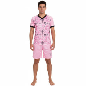Tenue de football personnalisée, ensemble maillot et short unisexe, impression personnalisée du numéro et du nom, respirant, anti-humidité, 100% coton - Product Image 1