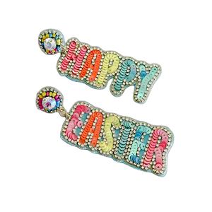 Pendientes Artesanales Bordados con Forma de Flor Multicolor, Joyería Boho, Trabajo Intrincado con Hilo, Ligeros, para Fiesta, Estilo Cristiano - Product Image 4