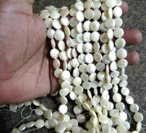 Perles naturelles en forme de pièce de monnaie, taille 11-12 mm, brin de perles de 16 pouces de long - Product Image 5