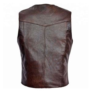 เสื้อกั๊กหนังแท้สำหรับผู้ชาย - Product Image 6