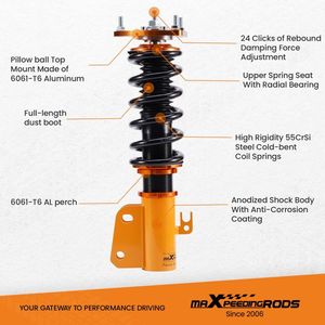 2004-2006 Scion XB Lowering Kit with 24-Way Damper Coilovers Tuning Shocks Suspension System - Product Image 2