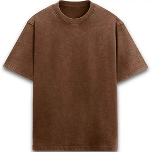T-shirt Homme Oversize Couleur Unie Manches Courtes Col Rond Décontracté en Coton Jersey Uni - Product Image 3