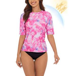 Camiseta de manga corta personalizada para mujer, hecha profesionalmente para fitness y running al aire libre, protege la piel de quemaduras solares. - Product Image 5