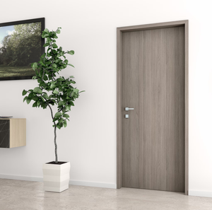 Puerta de Polímero Impermeable de WPC (Compuesto de Madera y Plástico) de Una o Dos Hojas, Diseño Minimalista para Oficina en Casa, Baño Interior o Almacén - Product Image 5