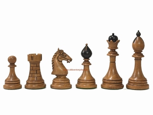 Ceska Distressed <b>Wooden</b> <b>Chess</b> Pieces <b>Set</b> with Board Game for Children-Eco-Friendly Durable 4.4 Inch - Product Image 3