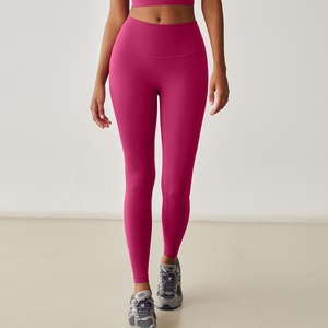 High Quality Training Wear Women's Clothing Wholesale v Cut <b>Back</b> Scrunch Stretch Soft Fitness Leggings High Waist Yoga Leggings - Product Image 5