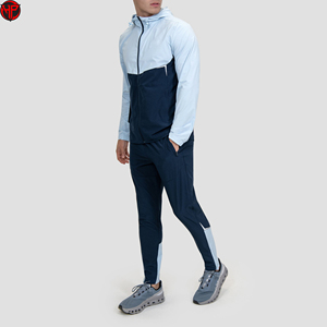 <b>Men's</b> Waterproof Breathable Windproof Tracksuit Set Quick Dry Hooded Jogging <b>Jacket</b> and Pants OEM Service Nylon Tracksuit <b>Men</b> - Product Image 1