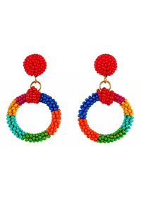 ต่างหูเม็ดลูกปัดหลากสีทรงหยดน้ำ งานแฮนด์เมด สไตล์โบโฮ เครื่องประดับแฟชั่นสำหรับผู้หญิงและเด็กผู้หญิง สวมใส่ได้ทุกวัน เหมาะเป็นของขวัญ - Product Image 5