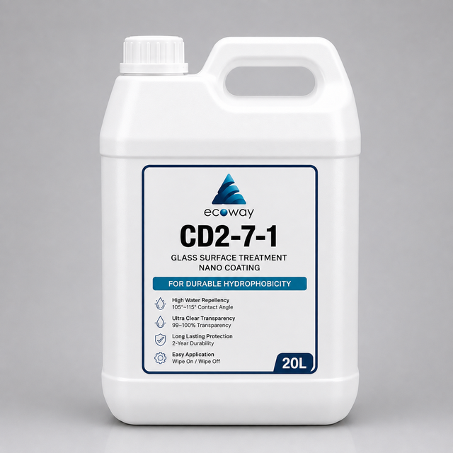 ECOWAY CD2-7-1 Ultra Clear Polysiloxane Nano Coating 20L Bulk 99-100% Transparency Durable Hydrophobic Protection Architectural