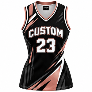 Camisetas de Baloncesto Personalizadas para Mujer, Ligeras, Reversibles, sin Mangas, Antibacterianas, de Secado Rápido, Transpirables, con Cuello en V, de Malla Deportiva - Product Image 3