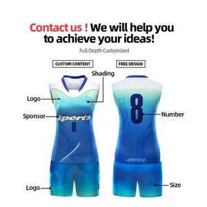 Proveedor de Uniformes de Voleibol Transpirables de Poliéster con Impresión por Sublimación - Product Image 4