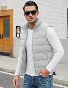 Men's Lightweight <b>Puffer</b> Vest Sleeveless Padded Full Zip Stand Collar Warm Casual Winter Outdoor <b>Jacket</b> - Product Image 4