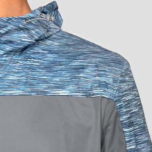 Custom OEM Unisex Two-Tone Space-Dye Hooded Athletic Windbreaker <b>Jacket</b> Lightweight <b>Reflective</b> Activewear <b>Running</b> Sportswear - Product Image 5