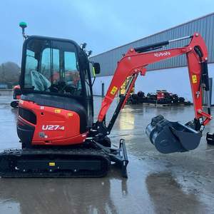 Miniexcavadora Kubota U27 U27-4 de segunda mano 2026, excavadoras usadas de 2.7, 2 y 3 toneladas, con motor, caja de cambios y martillo hidráulico, certificación CE - Product Image 2