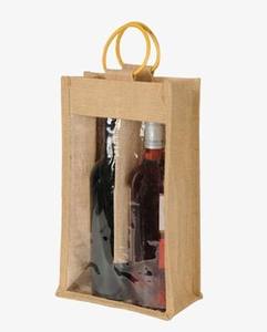 Bolsa de Compras Ecológica de Yute Teñido con Impresión Personalizada, Asa Acolchada de Algodón y Patrón de Letras - Precio Incluido - Product Image 2