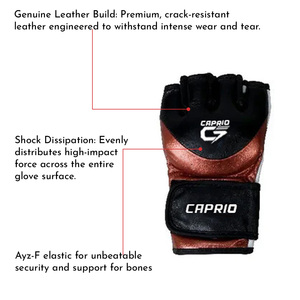 Gants de grappling à doigts ouverts de la série MMA Ron, avec logo personnalisé, OEM, marque privée, pour l'entraînement, le sparring et le combat en MMA - Product Image 5