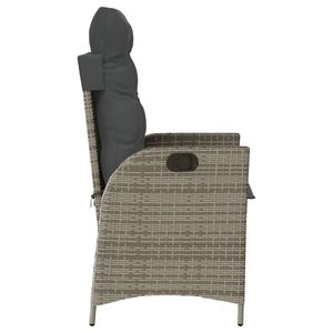 Juego de 2 Sillas Reclinables de Jardín en Gris Oscuro, Muebles de Patio de Ratán PE Premium - Product Image 6