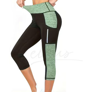 Professional Manufacturer High Quality Slim Fit Women Capri <b>Leggings</b> Solid Plus Size Tummy Control Breathable Elastic Waist 2026 - Product Image 5