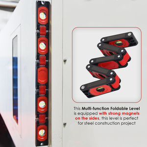 Foldable Magnetic Spirit <b>Level</b> Multi Function Angle Finder 4 Bubble Gauge 45°/90°/180° Ruler for Measuring and <b>Level</b> Checking - Product Image 6